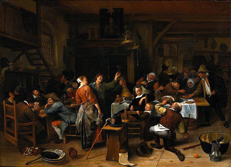 Jan Steen A company celebrating the birthday of Prince William III, 14 November 1660 oil painting picture